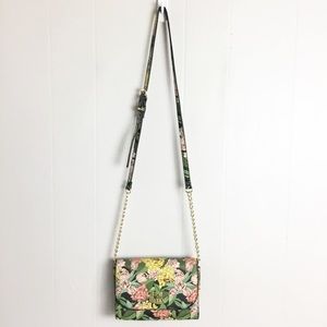 Steve Madden Ruby Floral Satchel Crossbody Purse Green